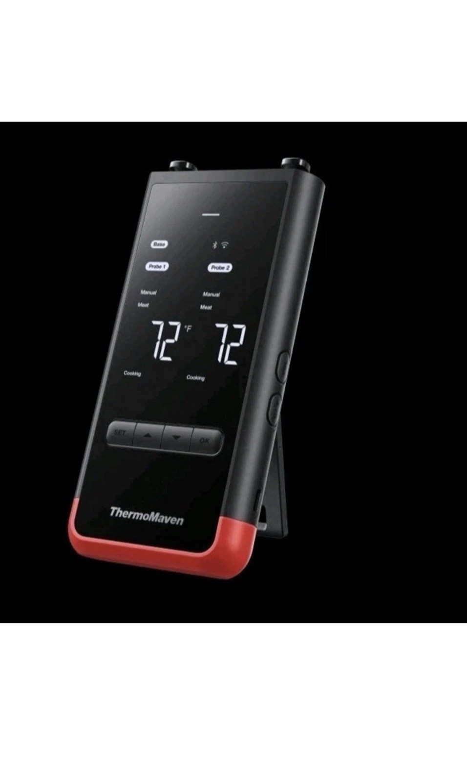 THERMOMAVEN P2 Wireless Thermometer - 2 Probe Set Standalone Base & WiFi WT02