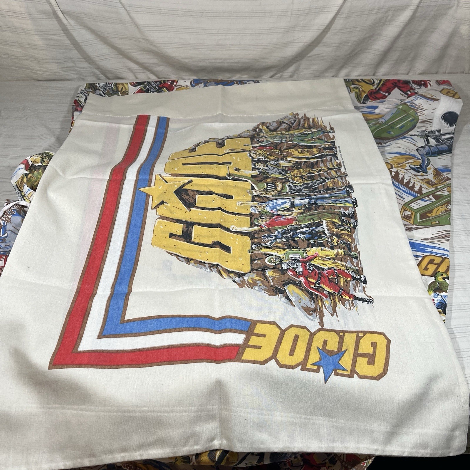 GI Joe ARAH Vintage 1985 Hasbro Bedding Twin Fitted Sheet with Pillow Case V1