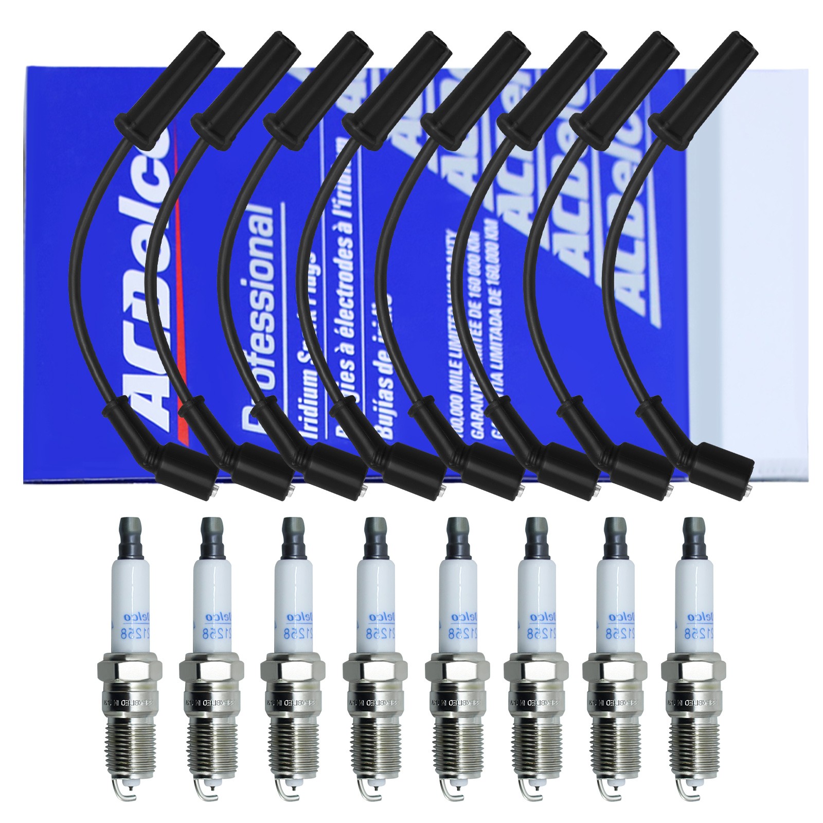 8 Set Genuine OEM UF413 Ignition Coil & 41-110 Spark Plug + 9748UU Wire Fit GMC~