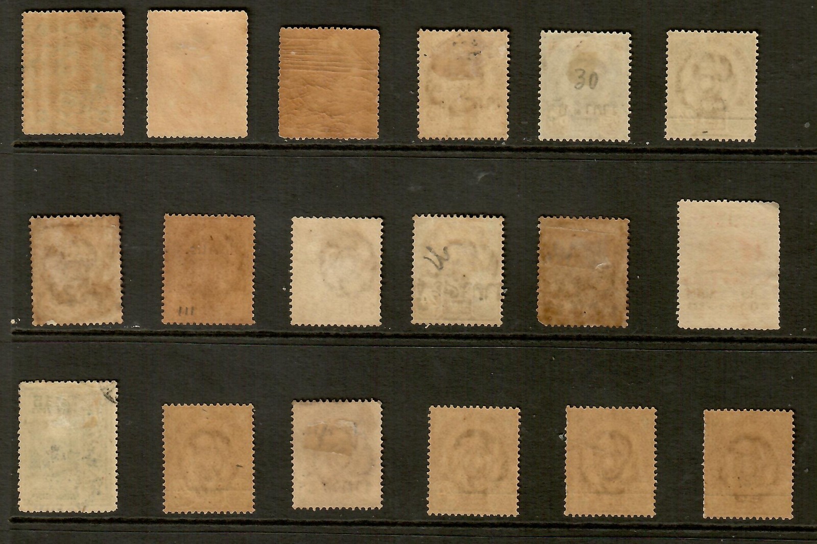 THAILAND SELECTION OF 18 NINTEENTH CENTURY OVERPRINTS MINT OR UNUSED SEE SCANS