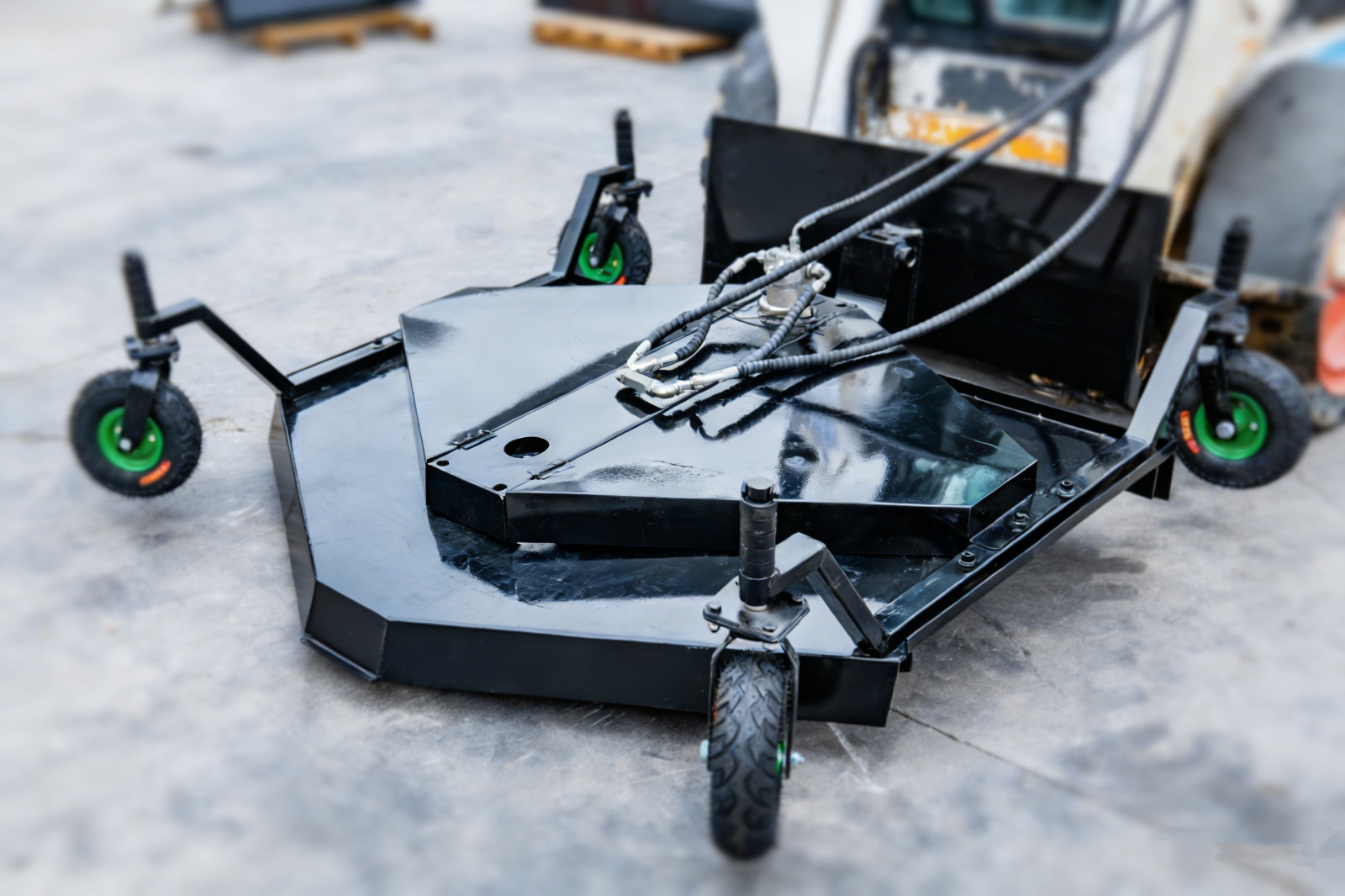 Finish Mower Attachment Fit BobCat Skid Steer 3 Blades Heavy Duty Finish Mower