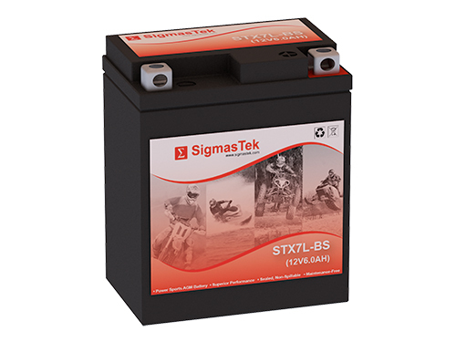 STX7L-BS Powersports Battery - Replaces: YTX7L-BS, PTX7LBS, XTAX7L, GTX7L-BS