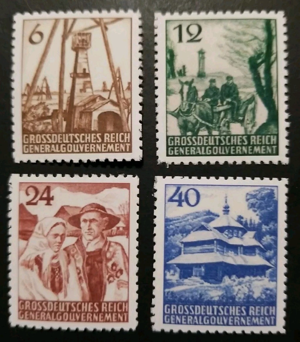Poland Stamps Mi# I-III 1944 Gorale Unissued Germany Gen. Government Replica Set