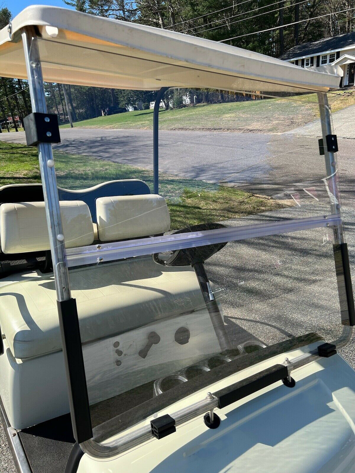 Clear Folding Windshield For 1995-2003 Yamaha G14 G16 G19 Golf Cart Part PC