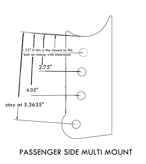 Multi Hole Bolt-On Lower GM Metric Trailing Arm Mounts, Newest Design, pair