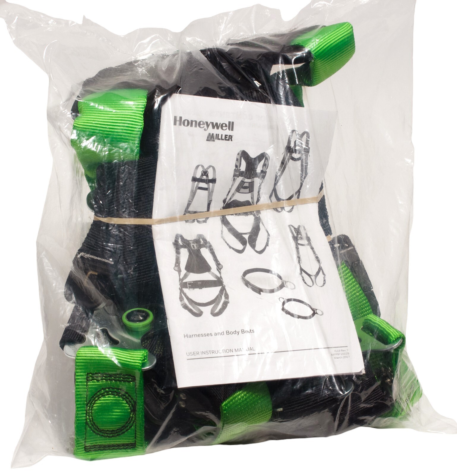 Miller Revolution Harness XS Green Python Webbing Quick Connect Leg Buckles