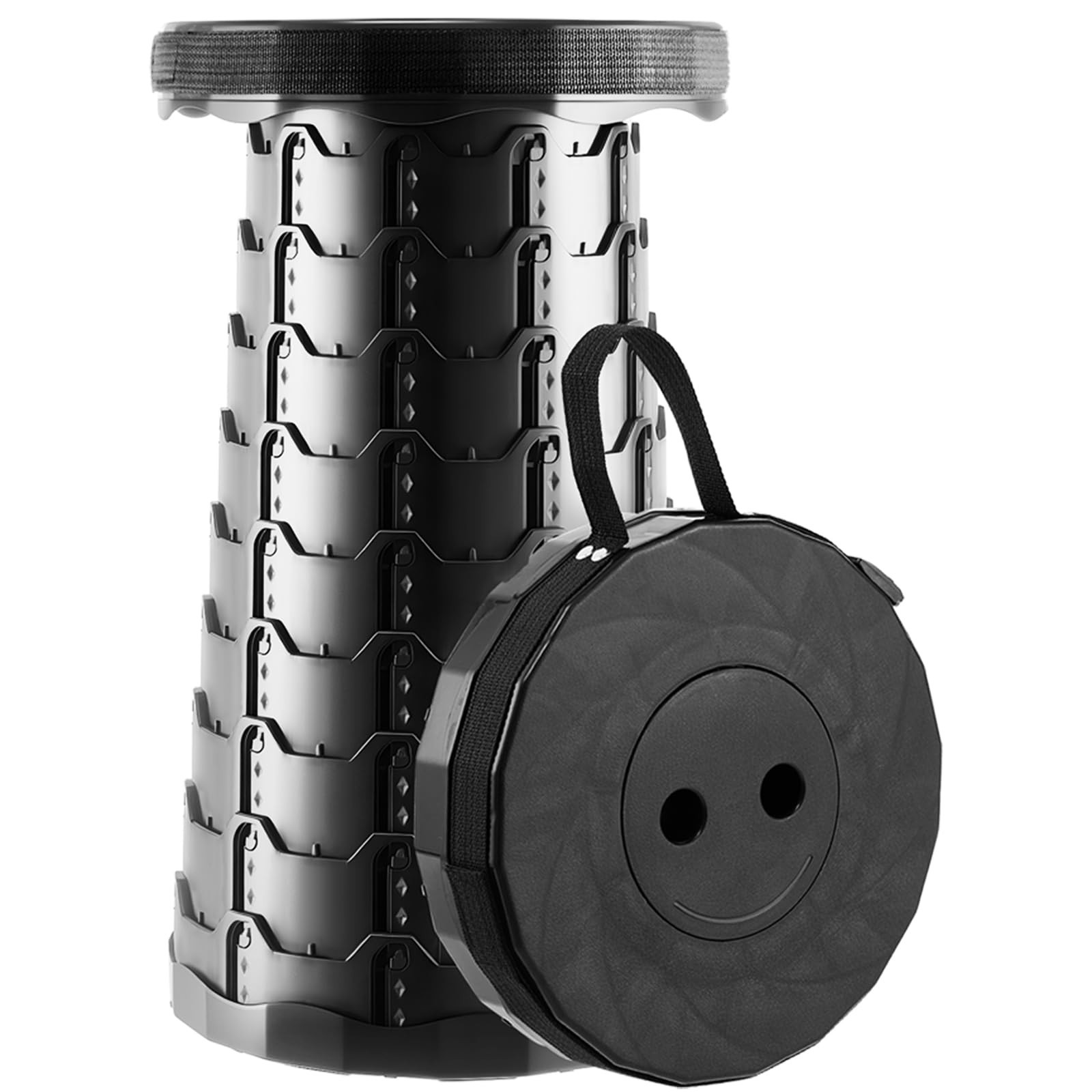 1 PCS Upgraded Foldable Stool Thickened Portable Collapsible Stool (BLACK)