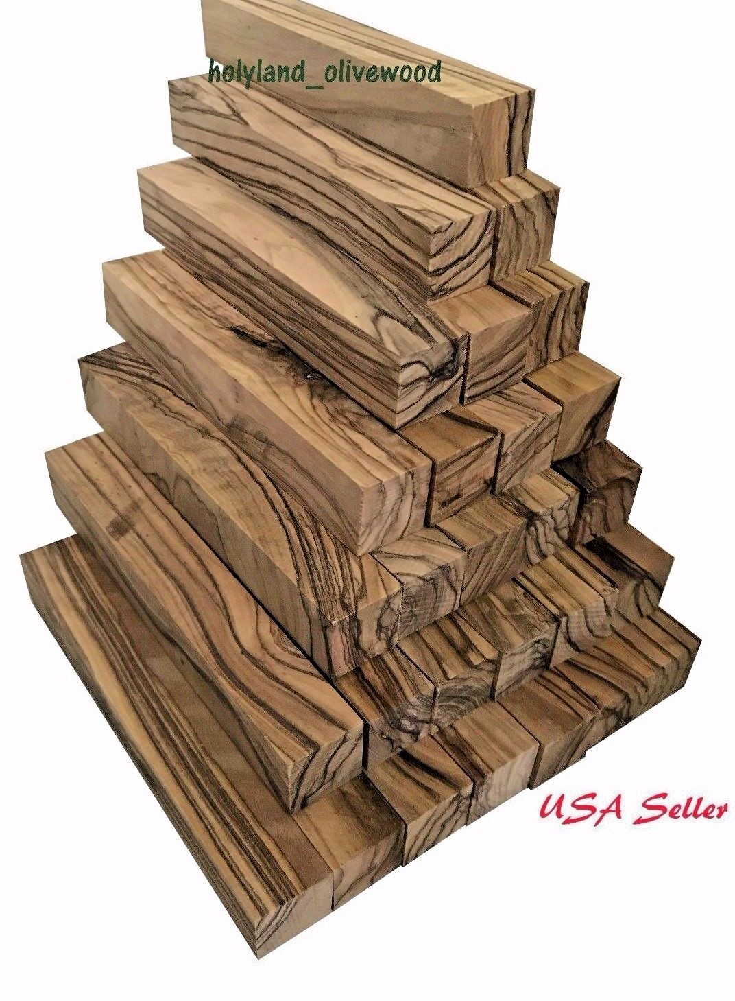 Dark Grains / Extremely Figured ~ Bethlehem Olive Wood Pen Turning Pen Blanks