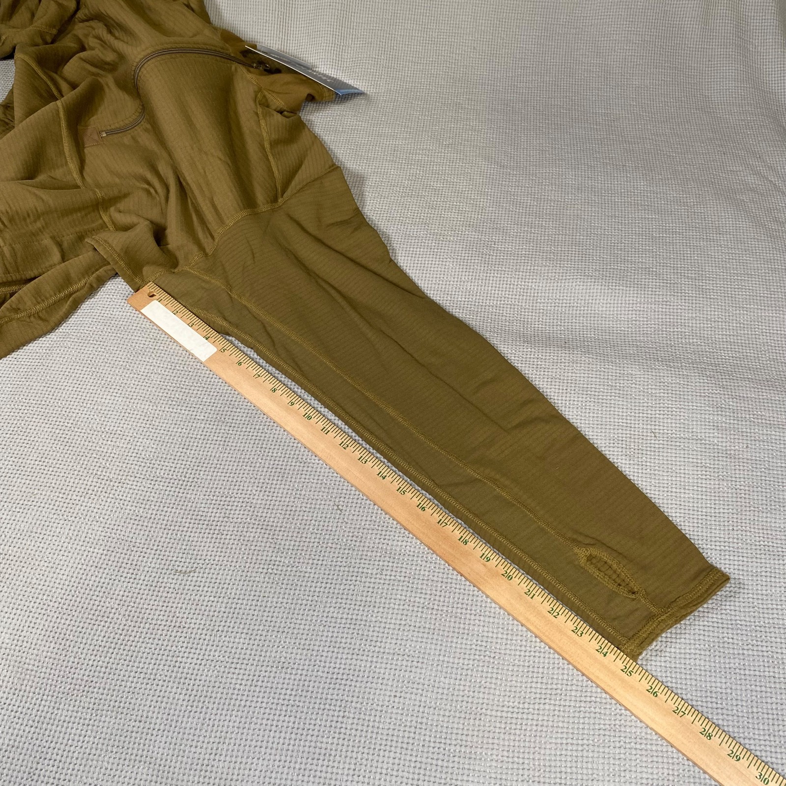 New USMC Polartec FROG Grid Fleece Waffle L2 1/2 Zip Pullover Coyote Brown LARGE