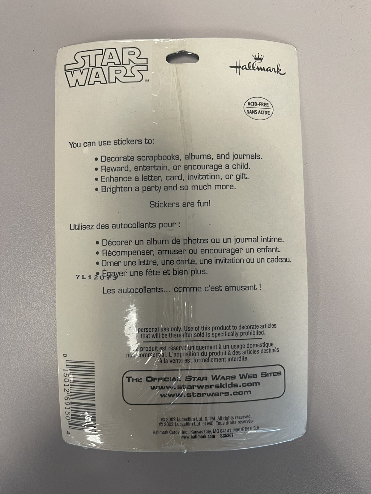 Star Wars Attack of the Clones Hallmark Stickers 4 Sheets Sealed 2002 Vintage