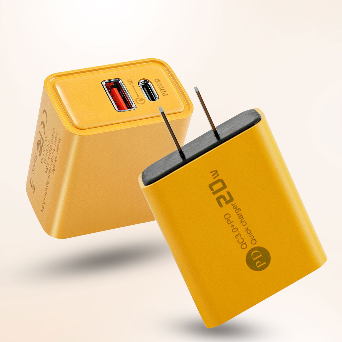 20W Fast Charger Block USB+Type C Wall Power Adapter For iPhone 16e 15 14 13