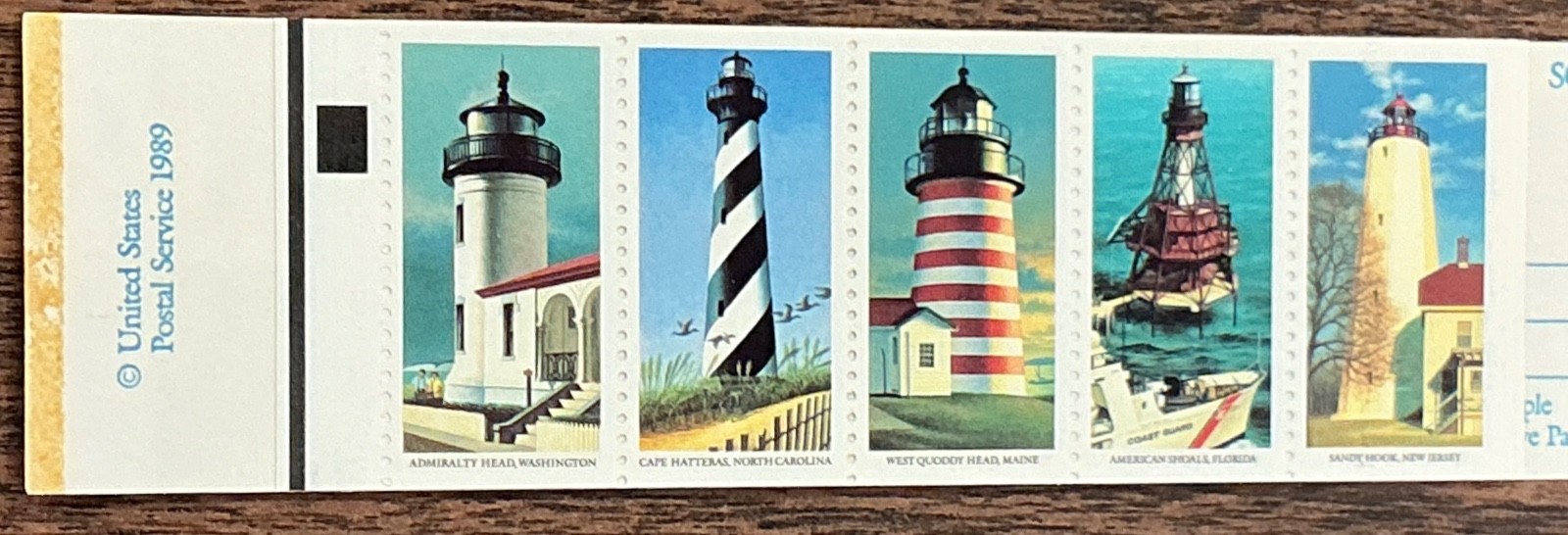 2474b Lighthouses BK171 25 c USA OMITTED ERROR Complete booklet w/4 panes MNH