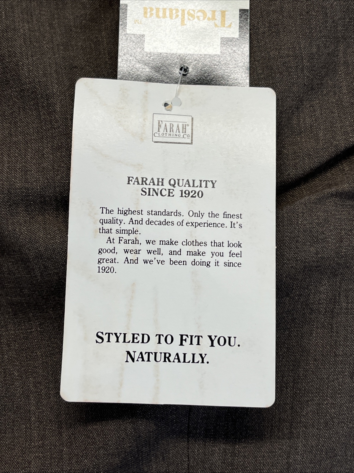 Farah Trevira Vintage Pants Men’s Brown 40x32 NWT