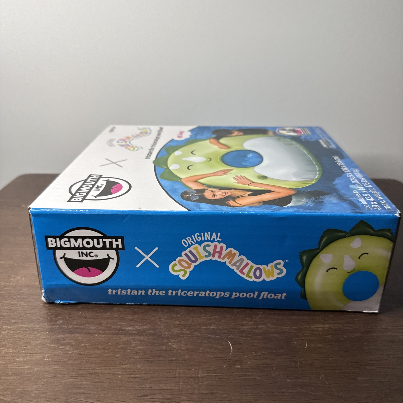 NIB Squishmallows Pool Float Tristan The Triceratops Beach Summer Cup Holder