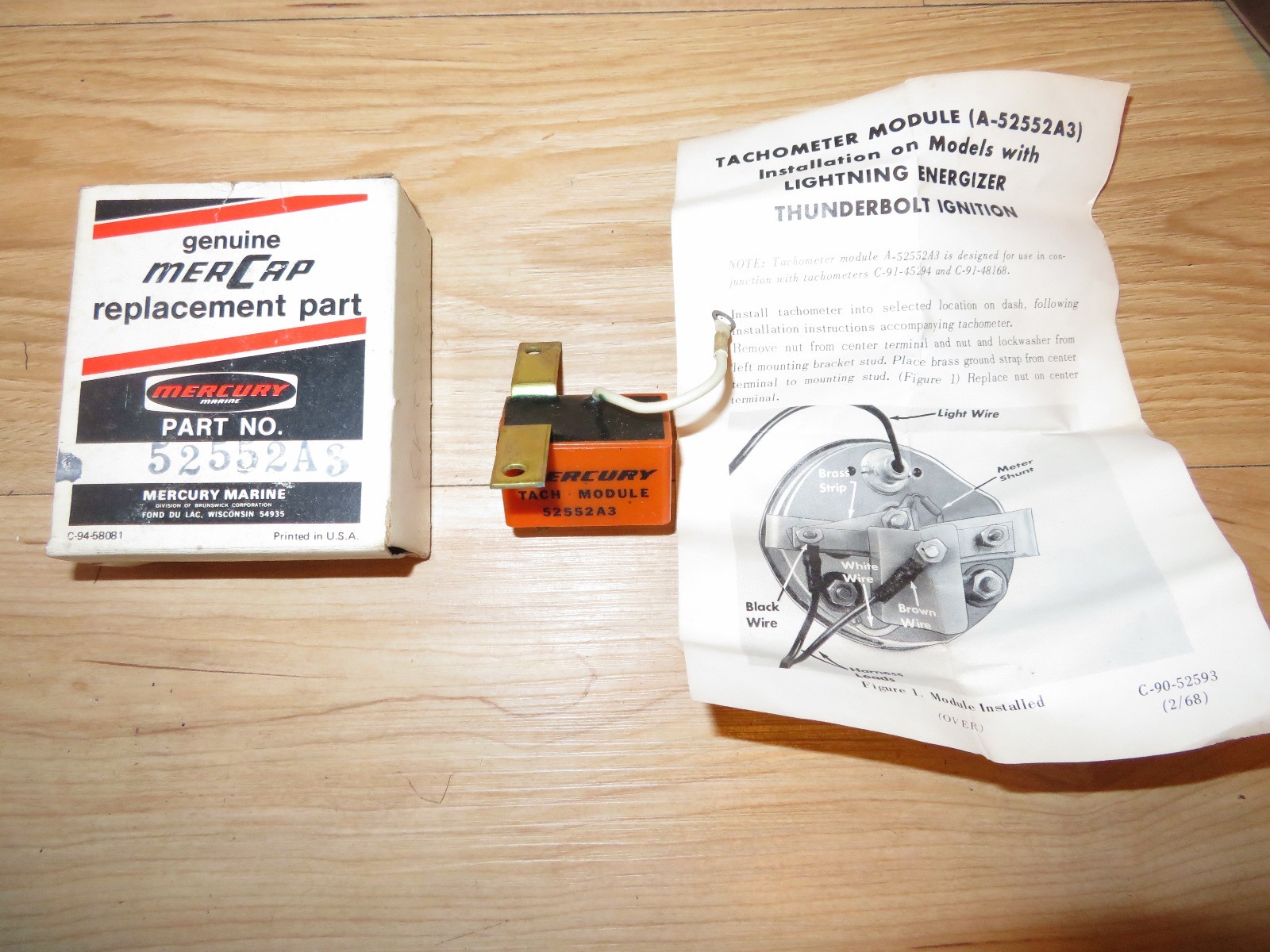 NOS 1971-1975 Mercury Tachometer Tach Module 52552A3