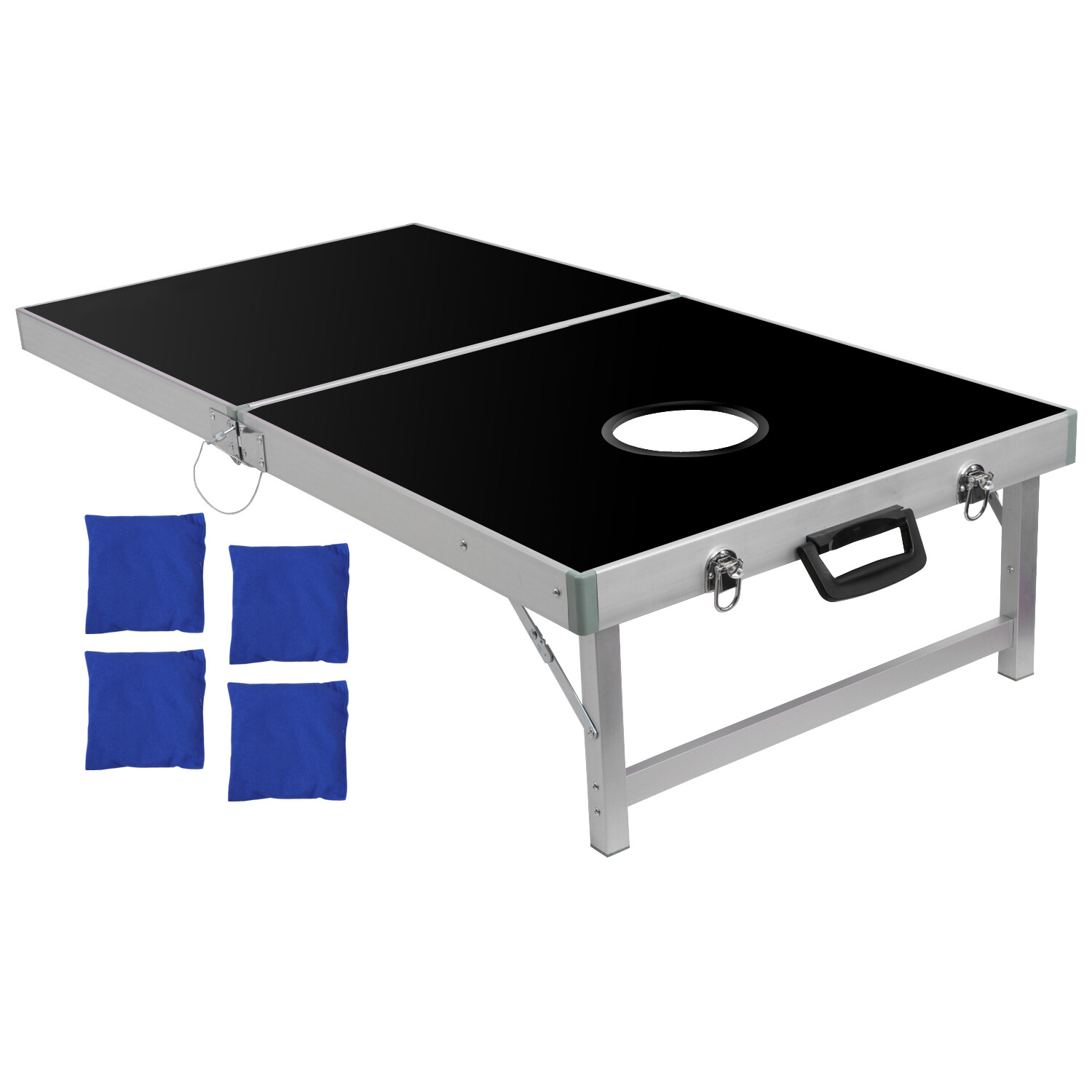 Aluminum Foldable Cornhole PRO Regulation Size Bean Bag Toss Game Set - 4 x 2FT