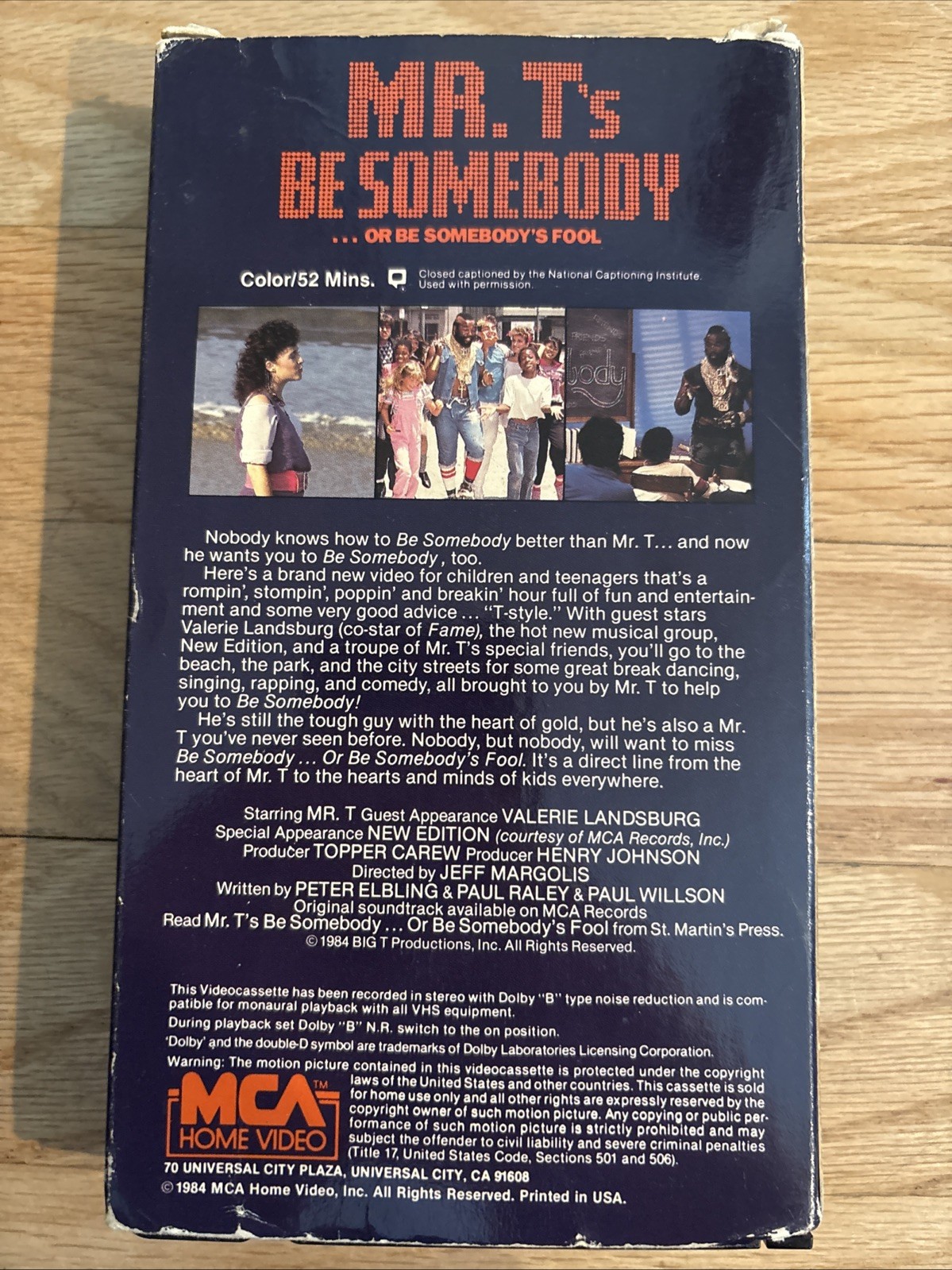 Mr. T's Be Somebody... or Be Somebody's Fool (VHS, 1984)