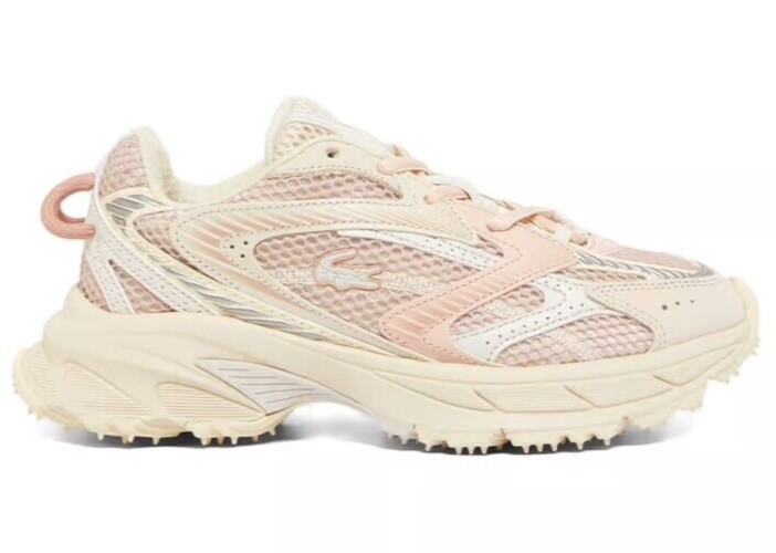Lacoste L003 NEO SHOT Women's Sneakers Off White / Light Pink. Sizes 5 to 10 USA