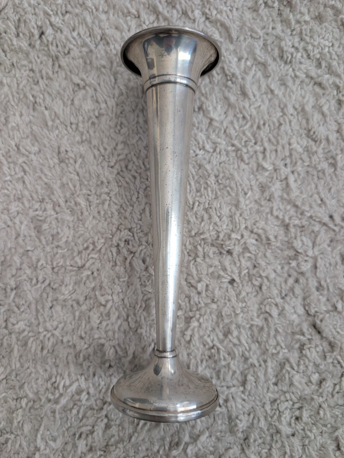 Vintage Preisner Sterling Silver Weighted Trumpet Bud Vase #136 – 7.5"