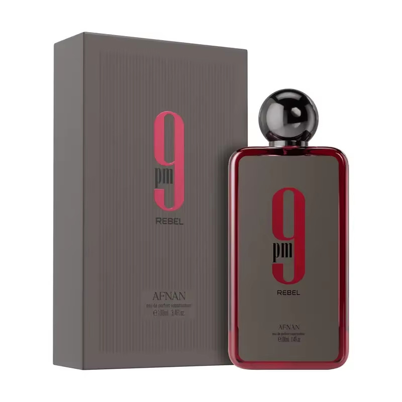 Afnan 9PM Rebel Eau De Parfum EDP Spray 3.4oz 100ml For Men Red