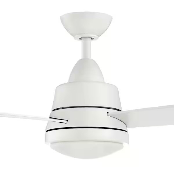 Hampton Bay Caprice 52in LED Indoor White Ceiling Fan + Remote