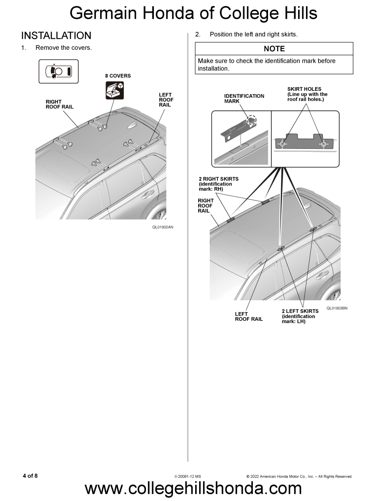 2023-2025 Genuine Honda CR-V Cross Bars OEM! NEW! 08L04-3A0-100