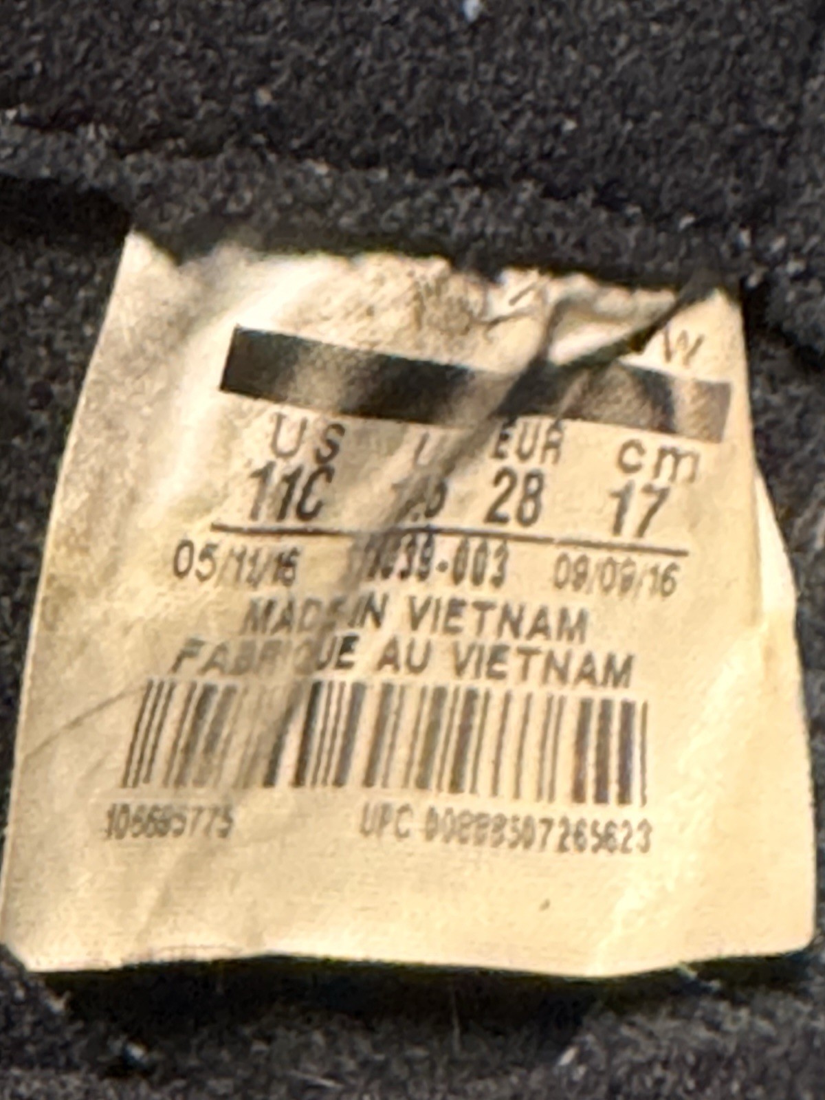 Nike Air Jordan Retro 11 Kids Size 11c Space Jam Black Shoes 378039-003