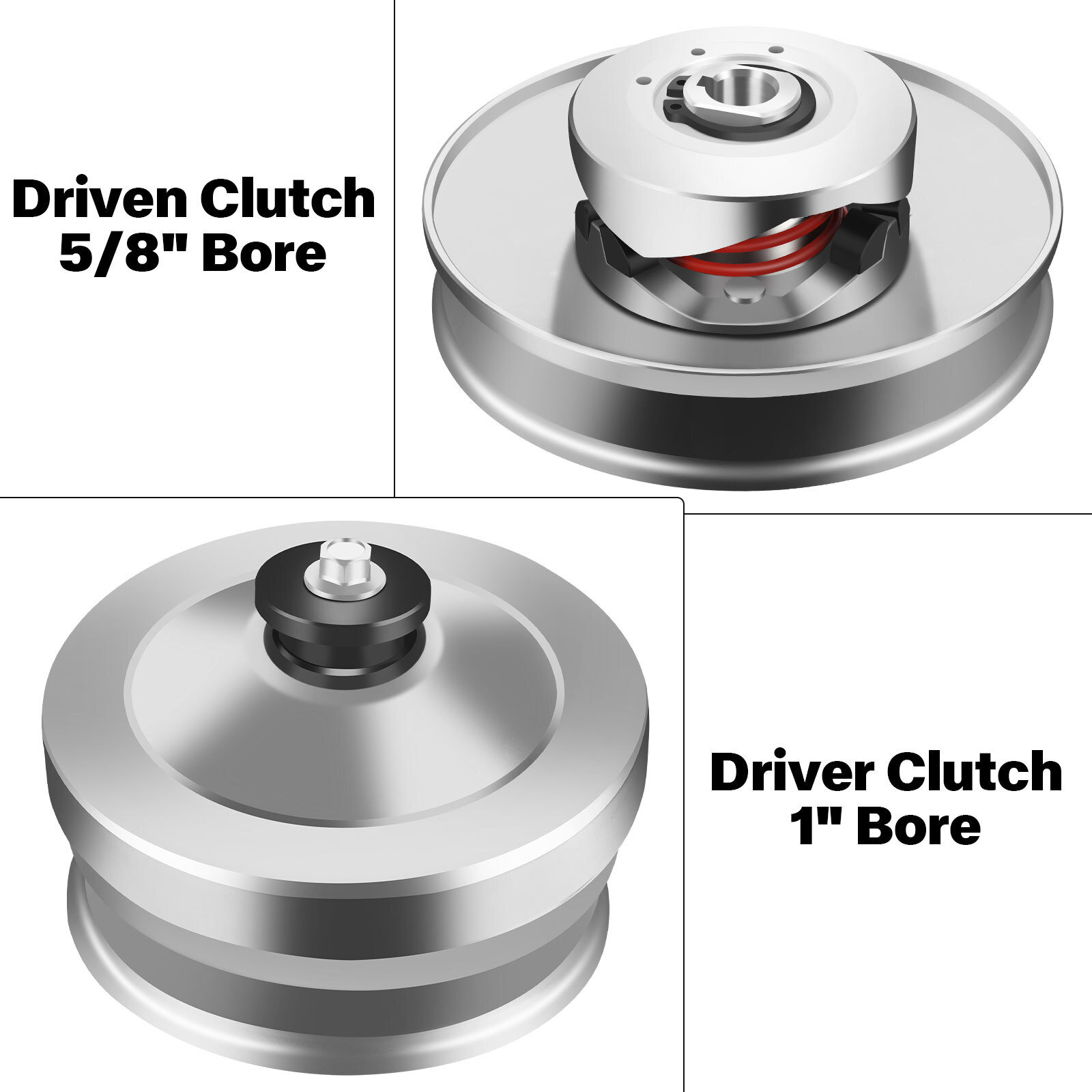 NEW🔥1"/3/4" 5/8" Clutch Go Kart Torque Converter 10t 12t Complete Cvt Combo 30