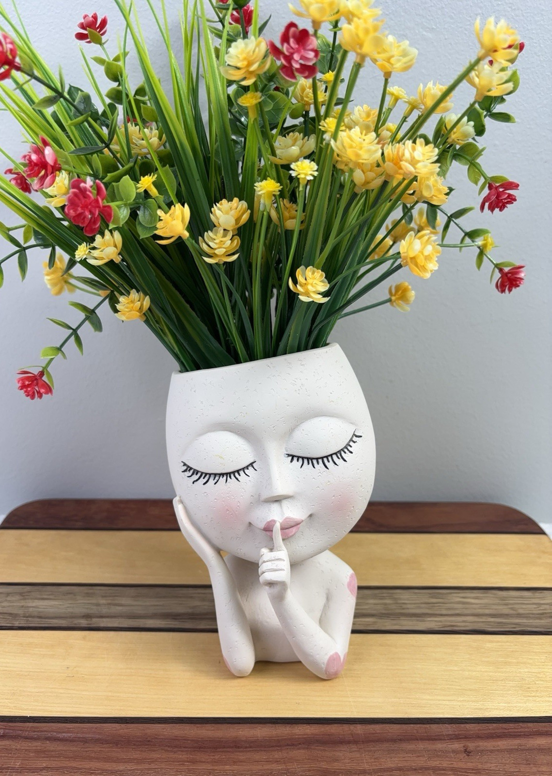 Lady Face Planter Pots Head Shaped Planter Cute Flower Vase Great Gift SHHH!