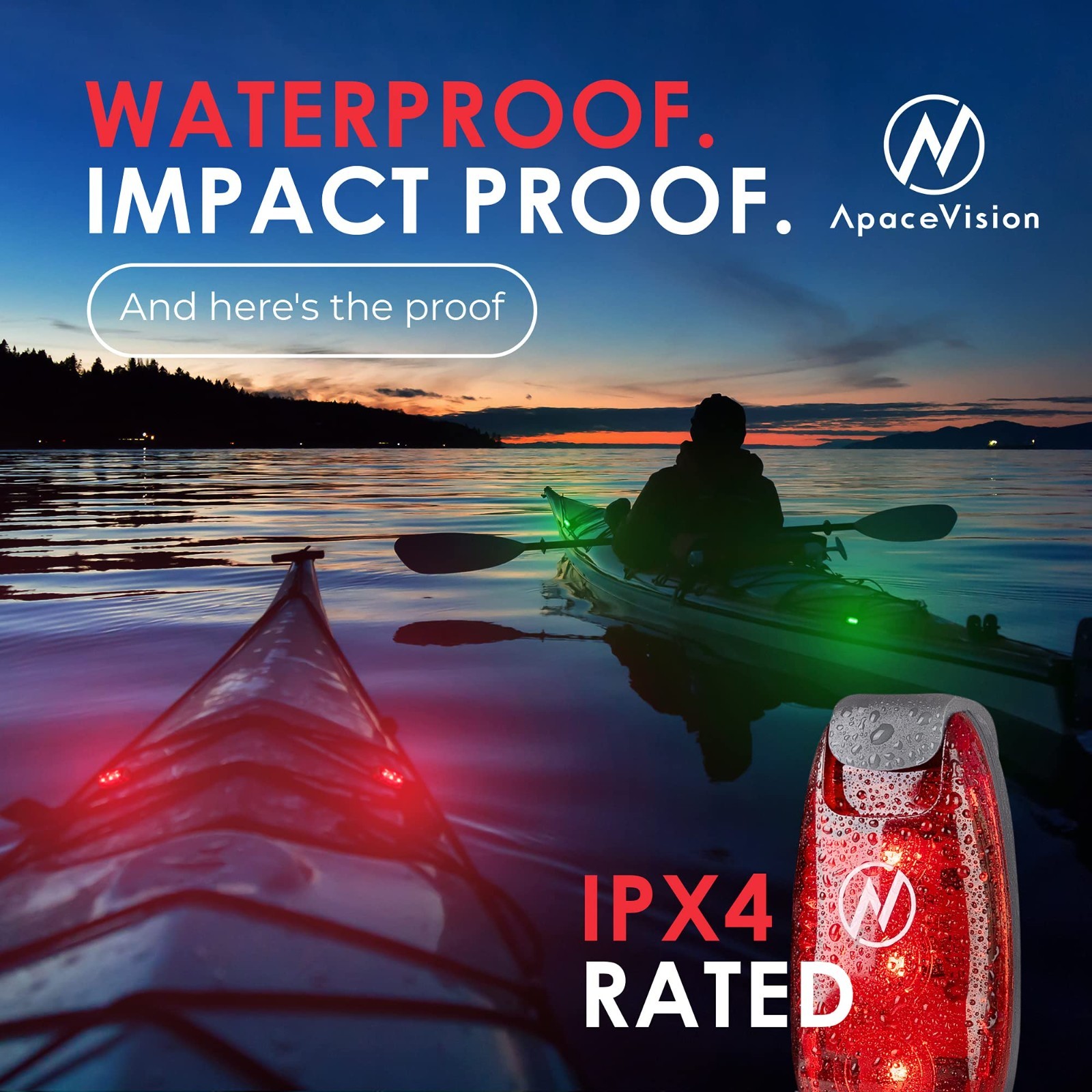 LED Safety Light 2 Pack Clip On Strobe Running Lights for Runners Bike Dog