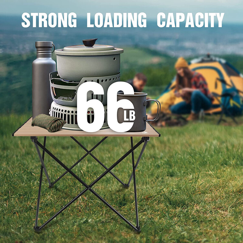 VILLEY Ultralight Camping Side Table Folding Beach Table 16''/19''/24'' with Bag