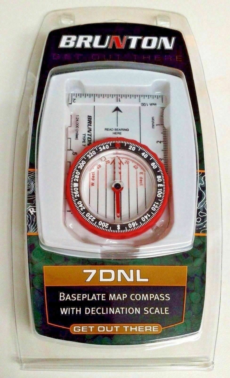 Brunton 7DNL Baseplate Map Compass With Declination Scale