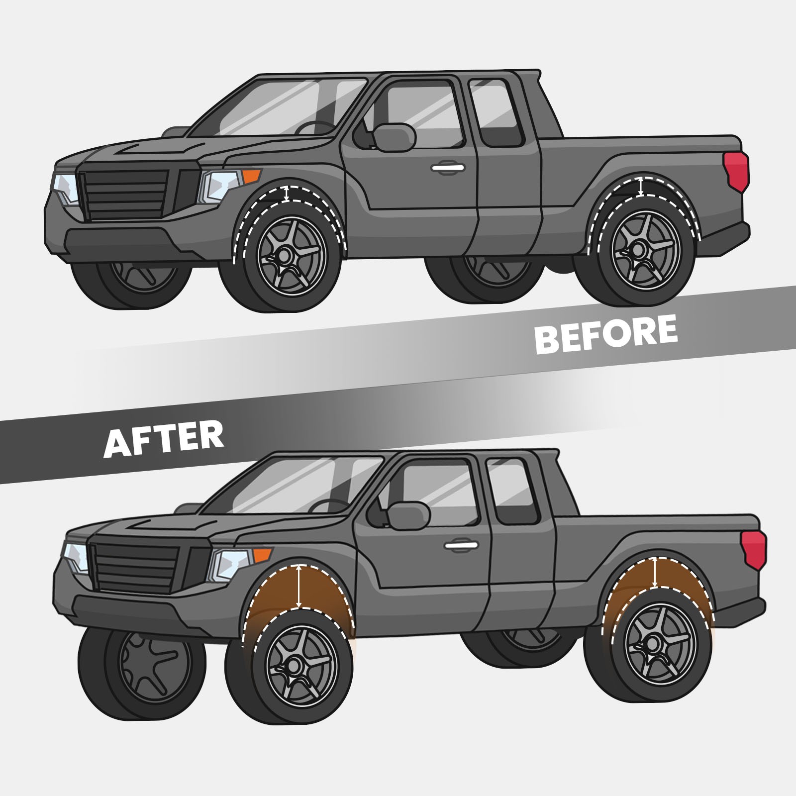 BFO 3.5" Suspension Lift Kit w/ Control Arms For Toyota Tacoma 2005-2023