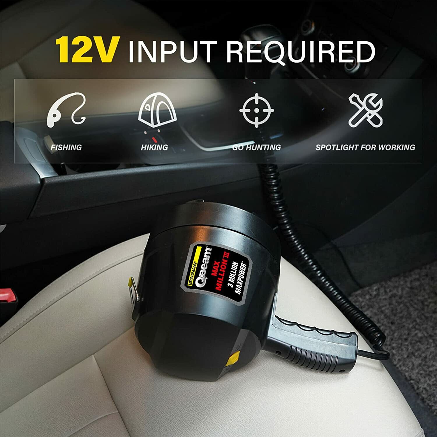 Brinkmann III 3 Million Maxpower Spotlight 12V DC Up to 1200 Lumen Halogen