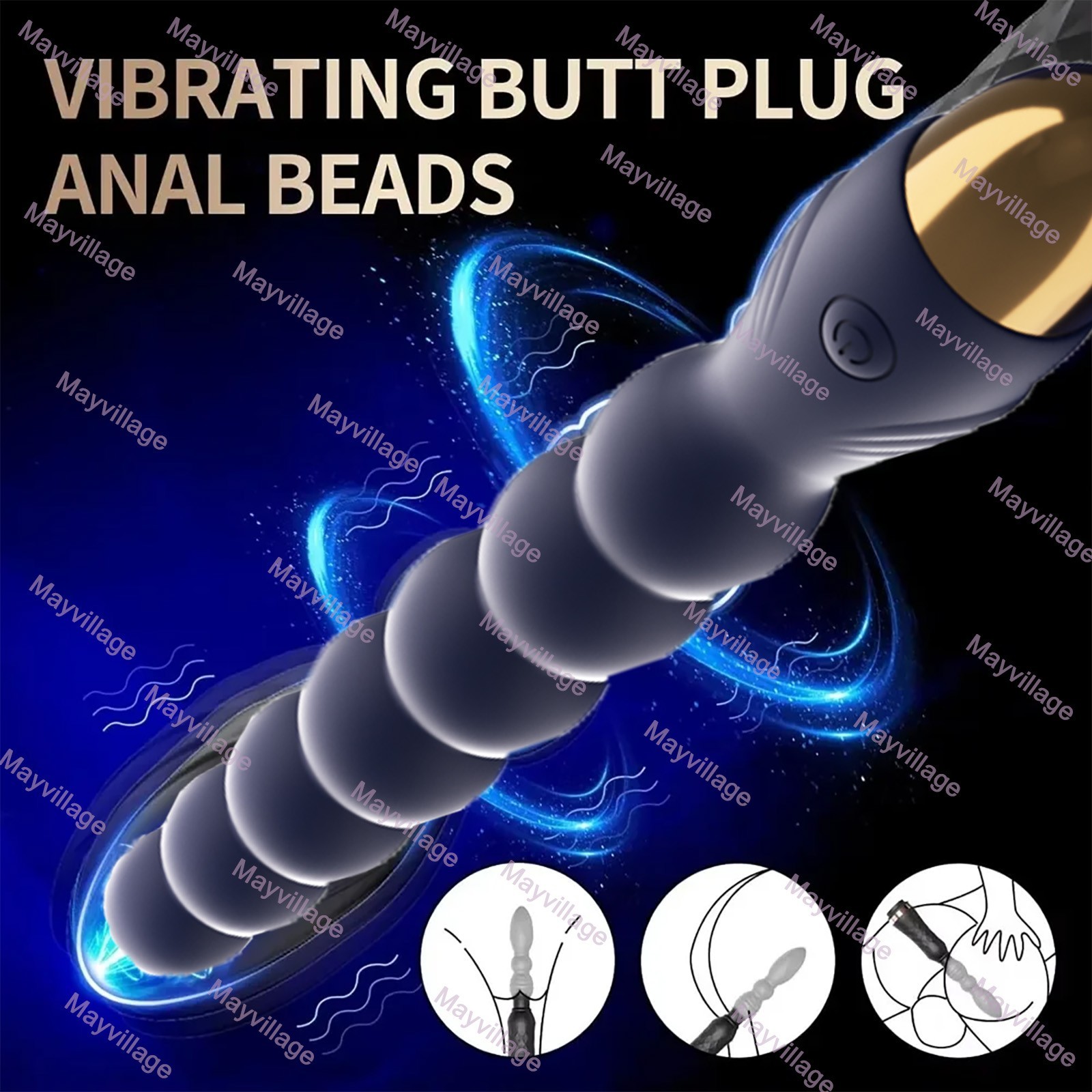 Male-Prostate-Massager-Dildo-Anal-Butt-Plug-Bead-Vibrator-Adult-Sex-Toys-For-Men