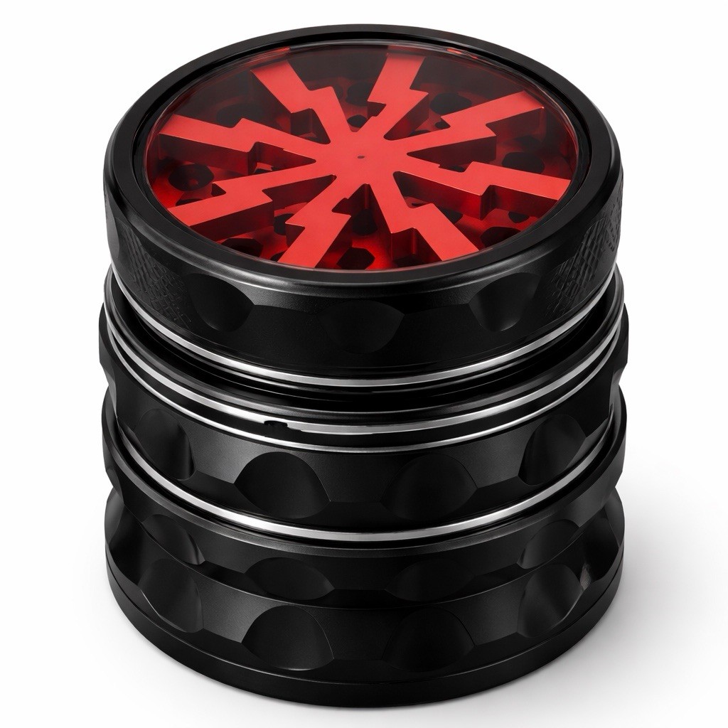 4-Piece Aluminum Herb Grinder 2.5” Metal Spice Crusher Smooth Grinding