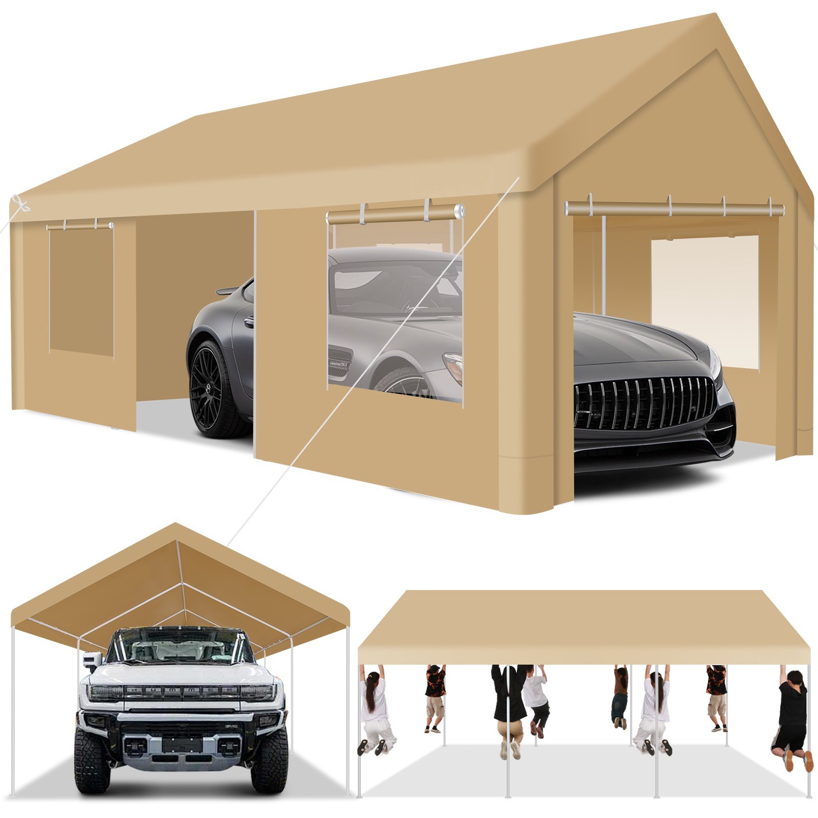 12x20 Carport Canopy Shelter Garage Heavy Duty Outdoor Tent