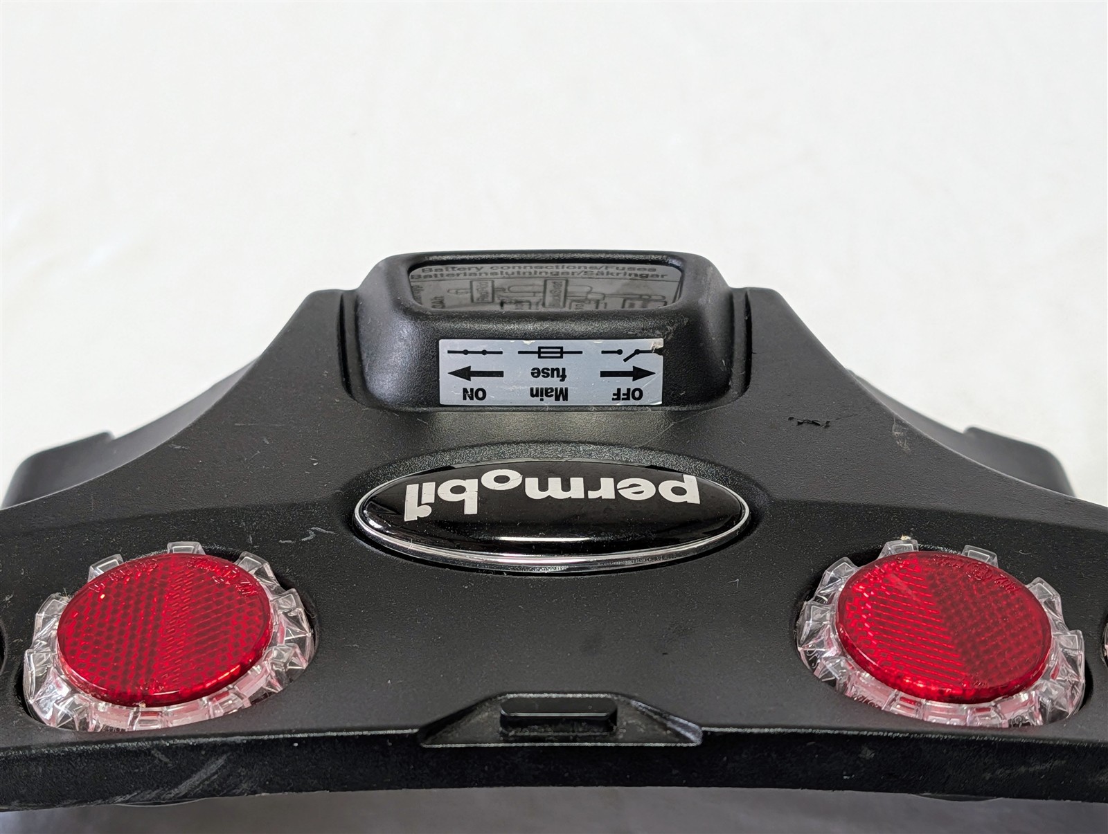 Permobil M300 M400 Rear Battery Cover Shroud with Reflectors - Part 320046