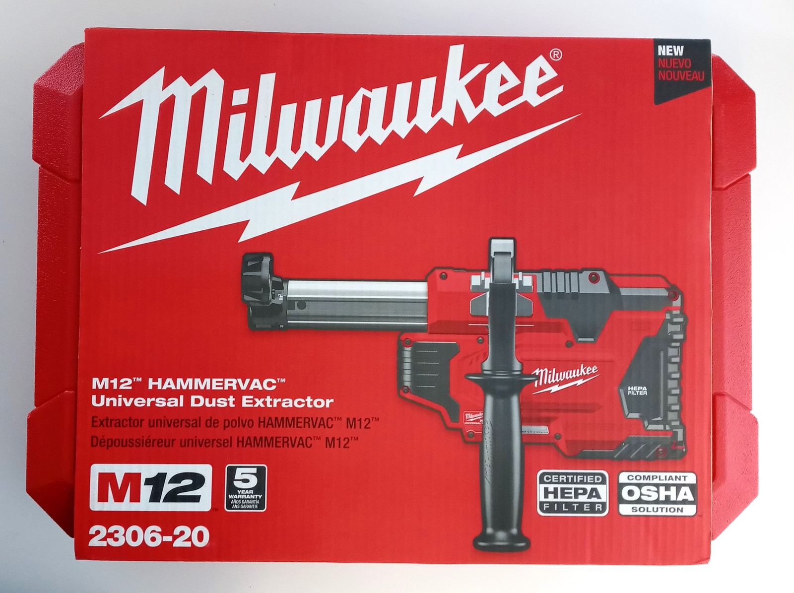 Milwaukee M12 HAMMERVAC Universal Dust Extractor (tool & case only) 2306-20