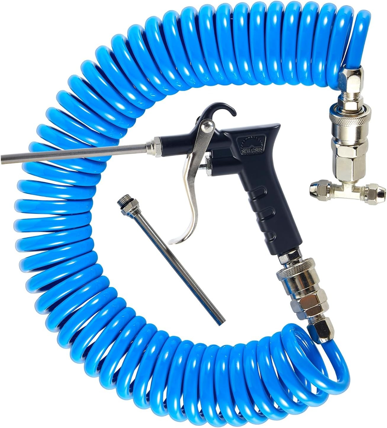 Air Blow Gun Kit,Heavy Duty Air Seat Blow Gun Kit for Semi Truck with 16ft Long