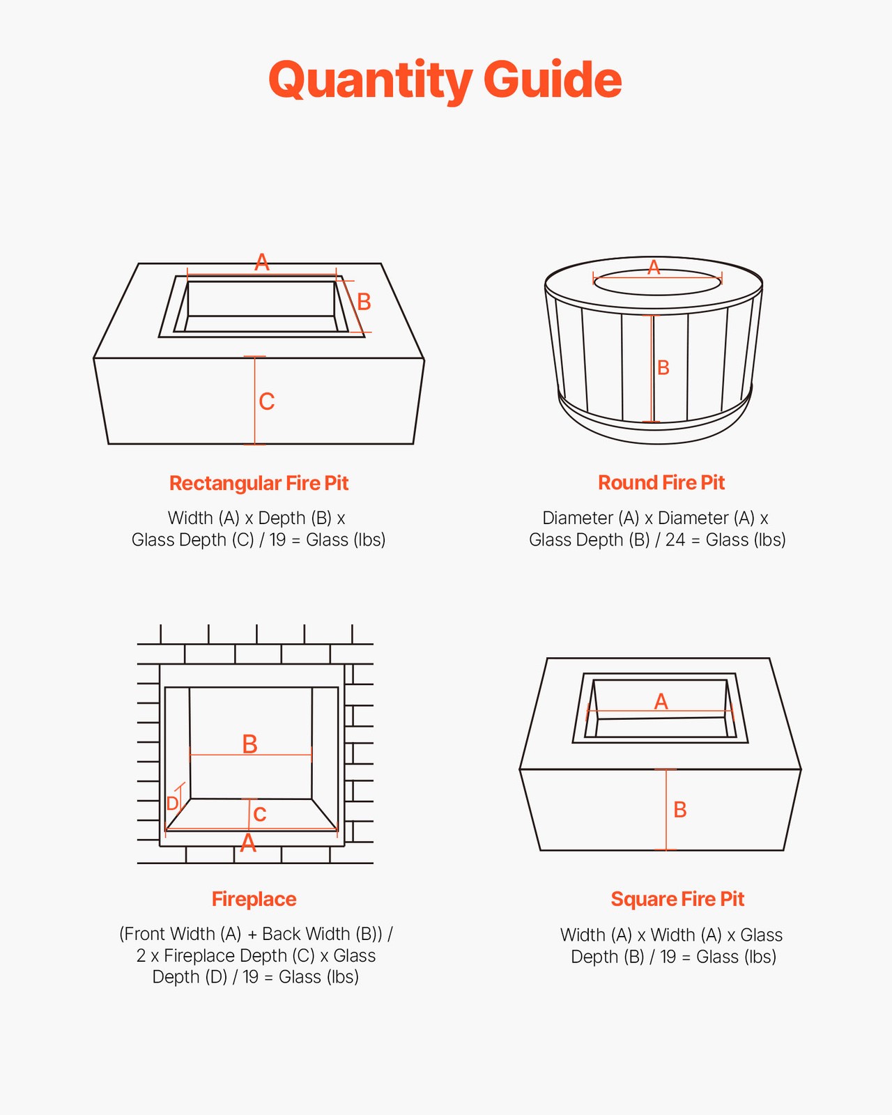 VEVOR 10 LBS Fire Glass 1/2-Inch Fireplace Glass Rocks for Fire Pit Table Clear