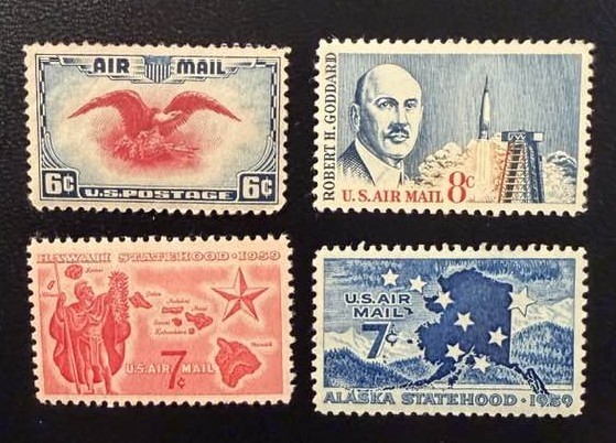 25 USA MINT AIRMAIL STAMP COLLECTION. Great history !! (Lot 288)