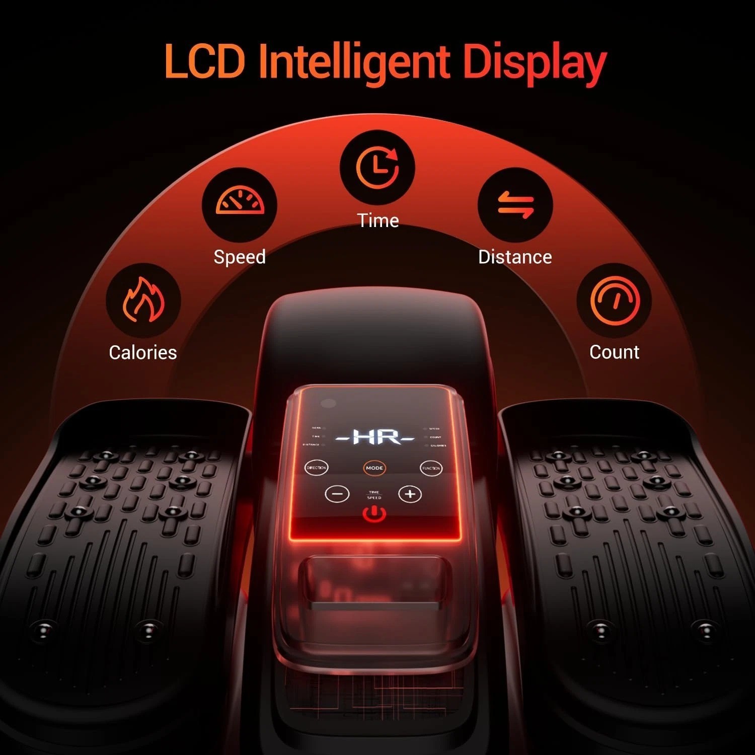 Under Desk Elliptical Machine – Electric Seated Pedal Exerciser 12 Speeds