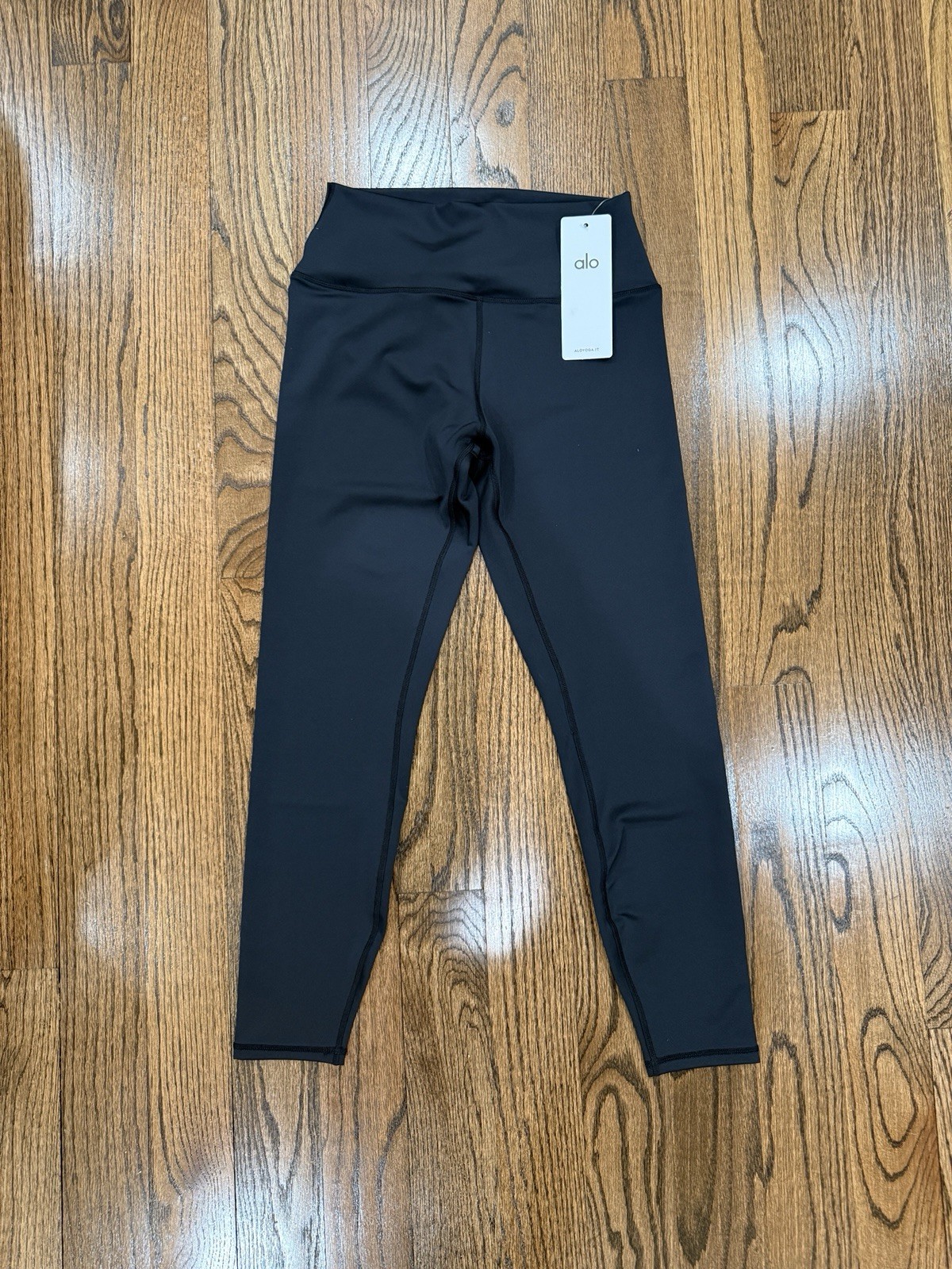 Bundle Of 2 Alo Yoga LARGE High Waist Airbrush Leggings BLACK AND BROWN 7/8 NWT