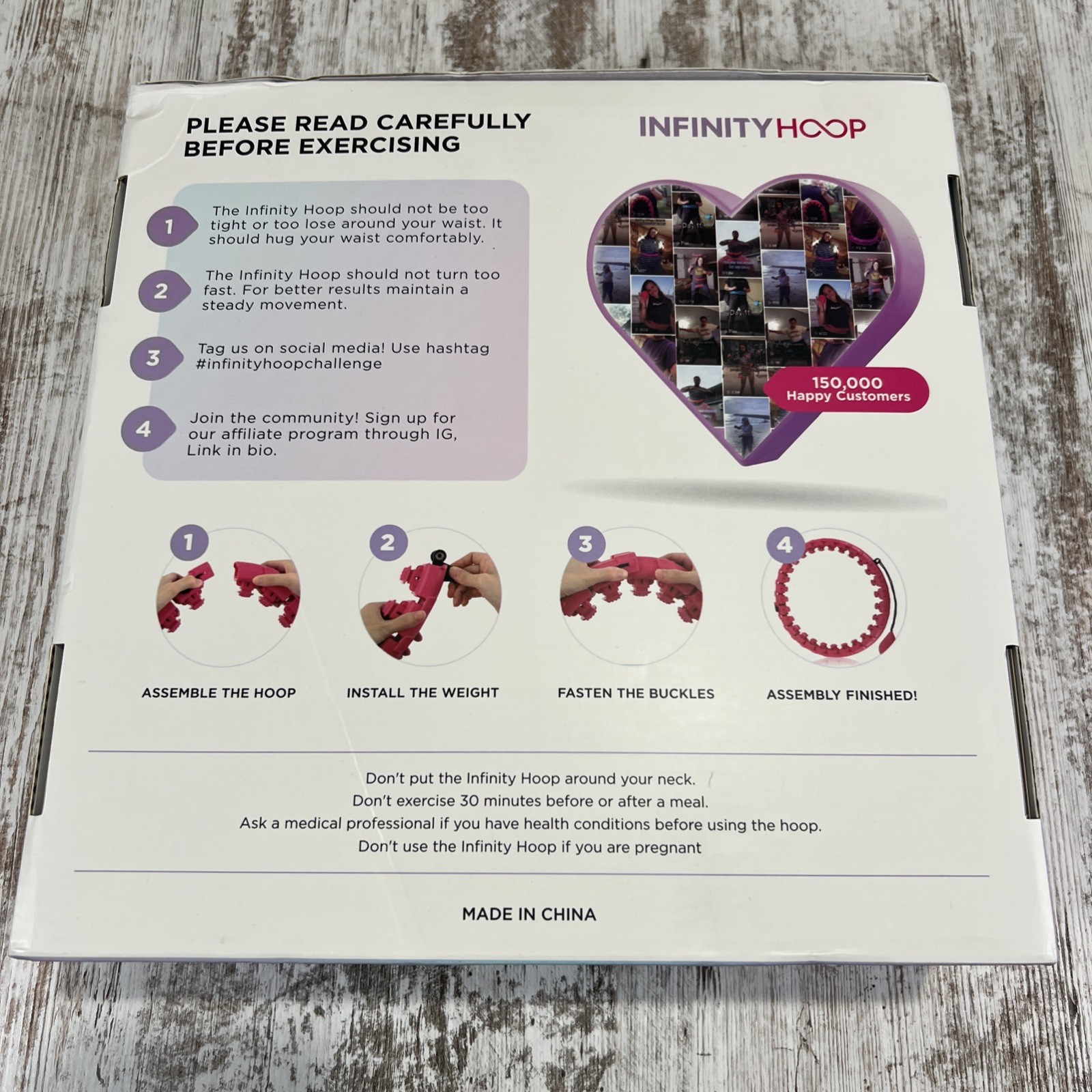 Genuine Infinity Hoop Weighted Hula Hoop Workout Device - With Sweat Belt