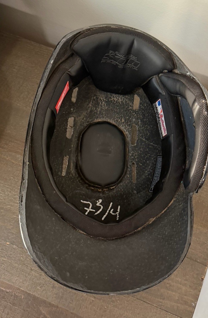 San Francisco Giants MLB Rawlings S100 Player Used Game Left Helmet Mens 7 3/4