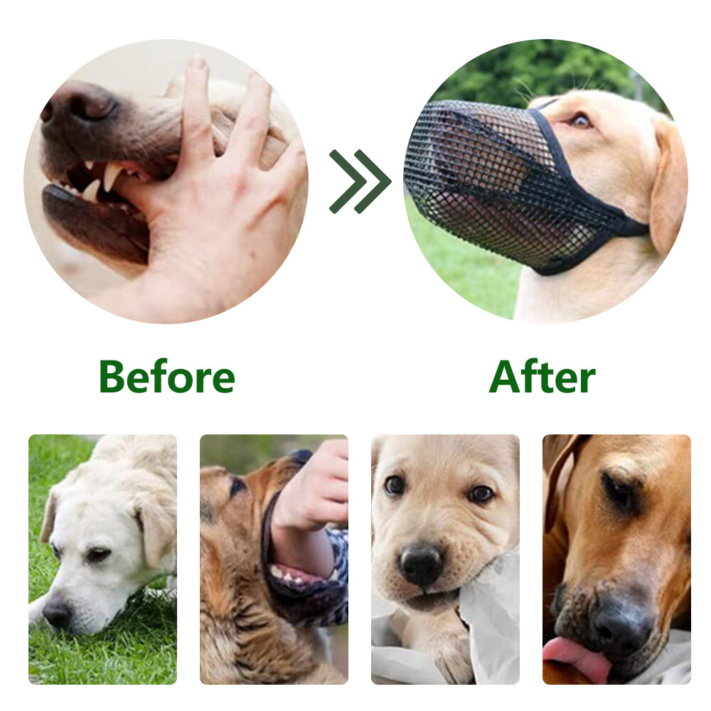 Pet Dog Basket Muzzle Anti-lick Anti-Biting Bark Licking Mouth Mesh Cover Mask