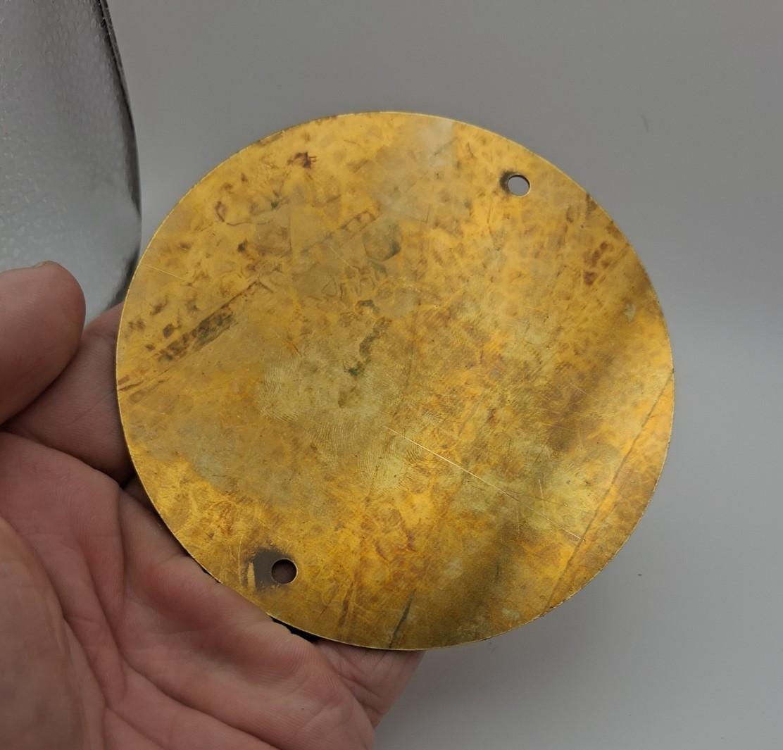 Vintage Kenworth KW Hood Emblem Badge 4" Brass Red Enamel W900 K100 1960s-70s