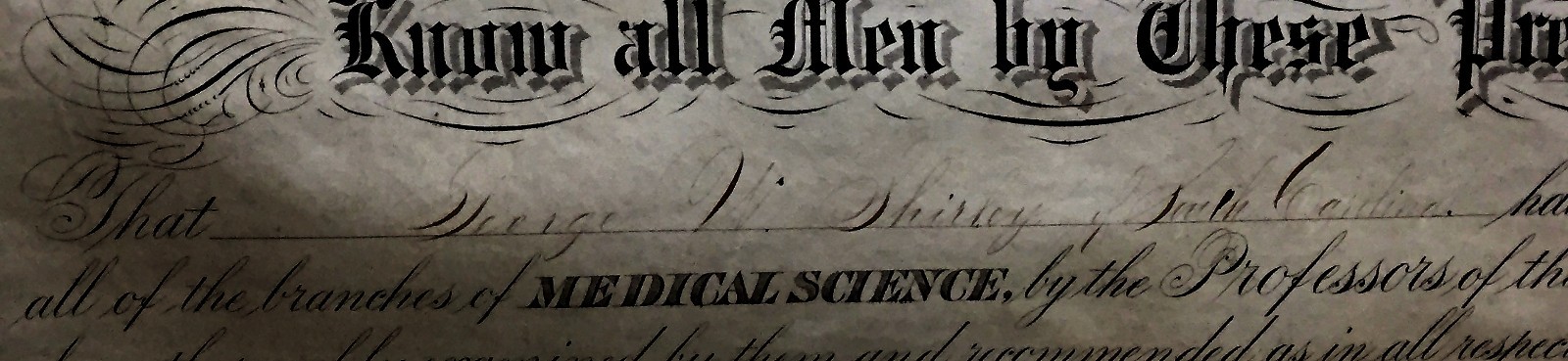 ANTIQUE 1881 LOUISVILLE MEDICAL COLLEGE DOCTOR DIPLOMA ON PARCHMENT GOOD