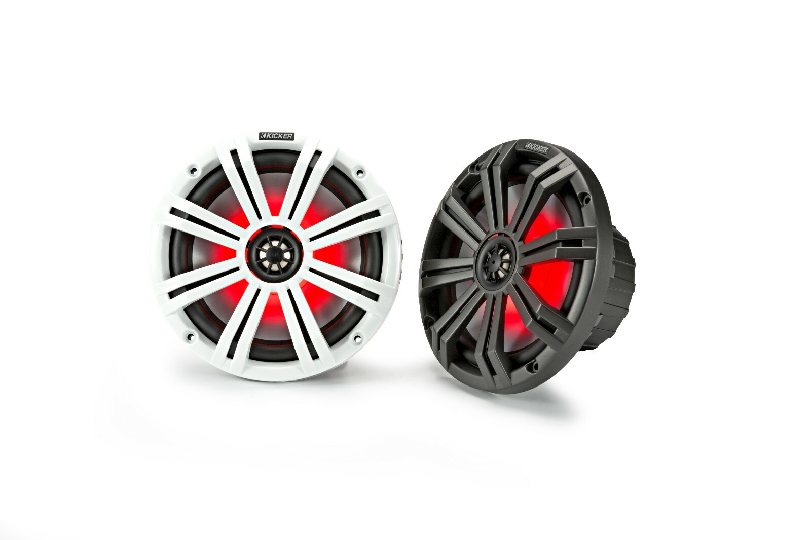 Kicker 45KM654L 6.5" 2-Way Marine Coaxial Speakers with LED Lighting